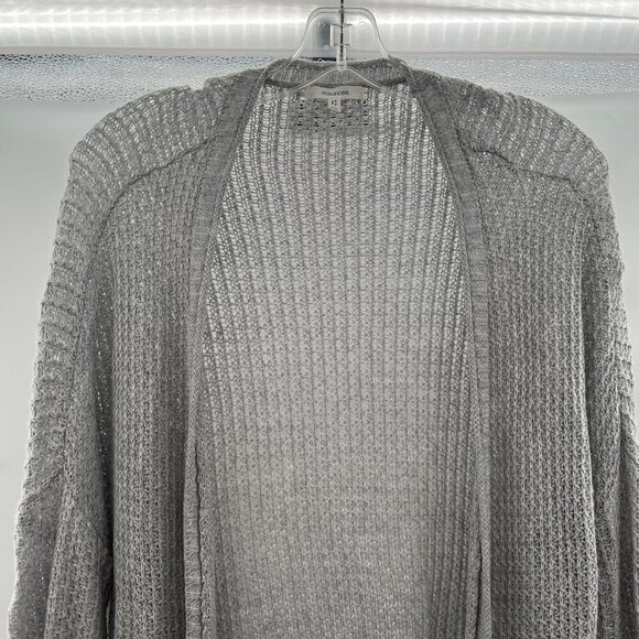 Maurices Women's Loose Knit Open Front Cardigan Gray Size S/M - Picture 2 of 9